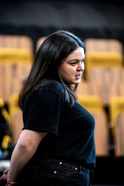 Melissa Kahraman as Cordelia during rehearsals for King Lear (2024)