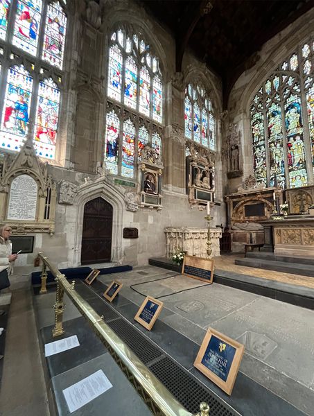 Shakespeare's grave at Holy Trinity Church, Stratford-Upon-Avon