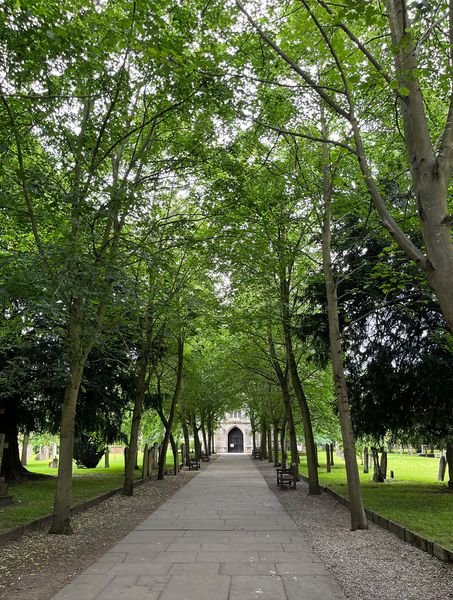 The gardens of the Holy Trinity Church, Stratford-Upon-Avon