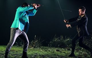 Ivan Donato as Macduff and Dan Spielman as Macbeth (2012, photo: Rush)