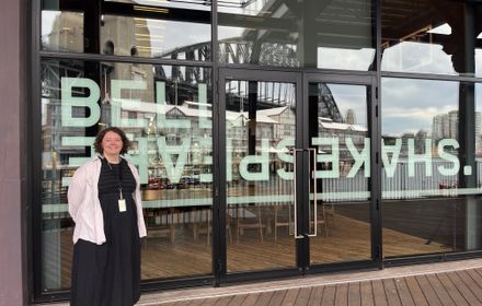 Beatrice Waller outside Bell Shakespeare